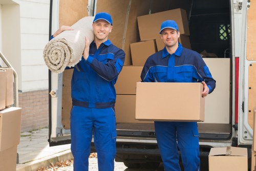 Man and van removals vehicle in a Bromley residential street