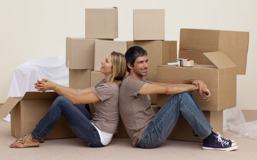 Packed moving truck ready for home relocation in Bromley