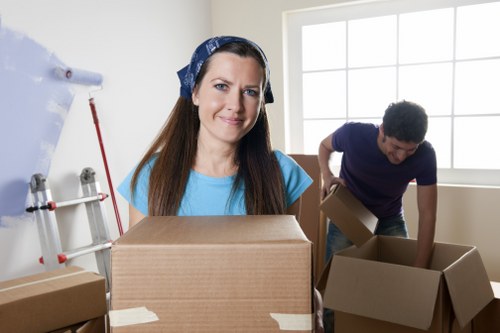 Household items being loaded for a Bromley removals job