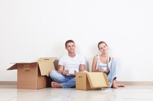 Local Bromley moving team navigating residential access